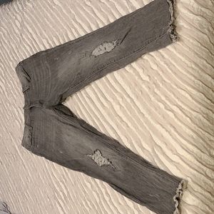 Old Navy distressed gray wash jeans. 10P.